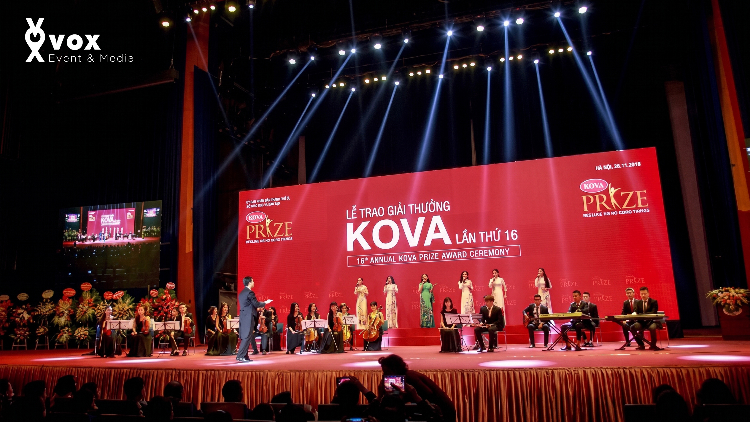 Kova Prize gala ceremony event stage design Ho Chi Minh City by VOX Event Media