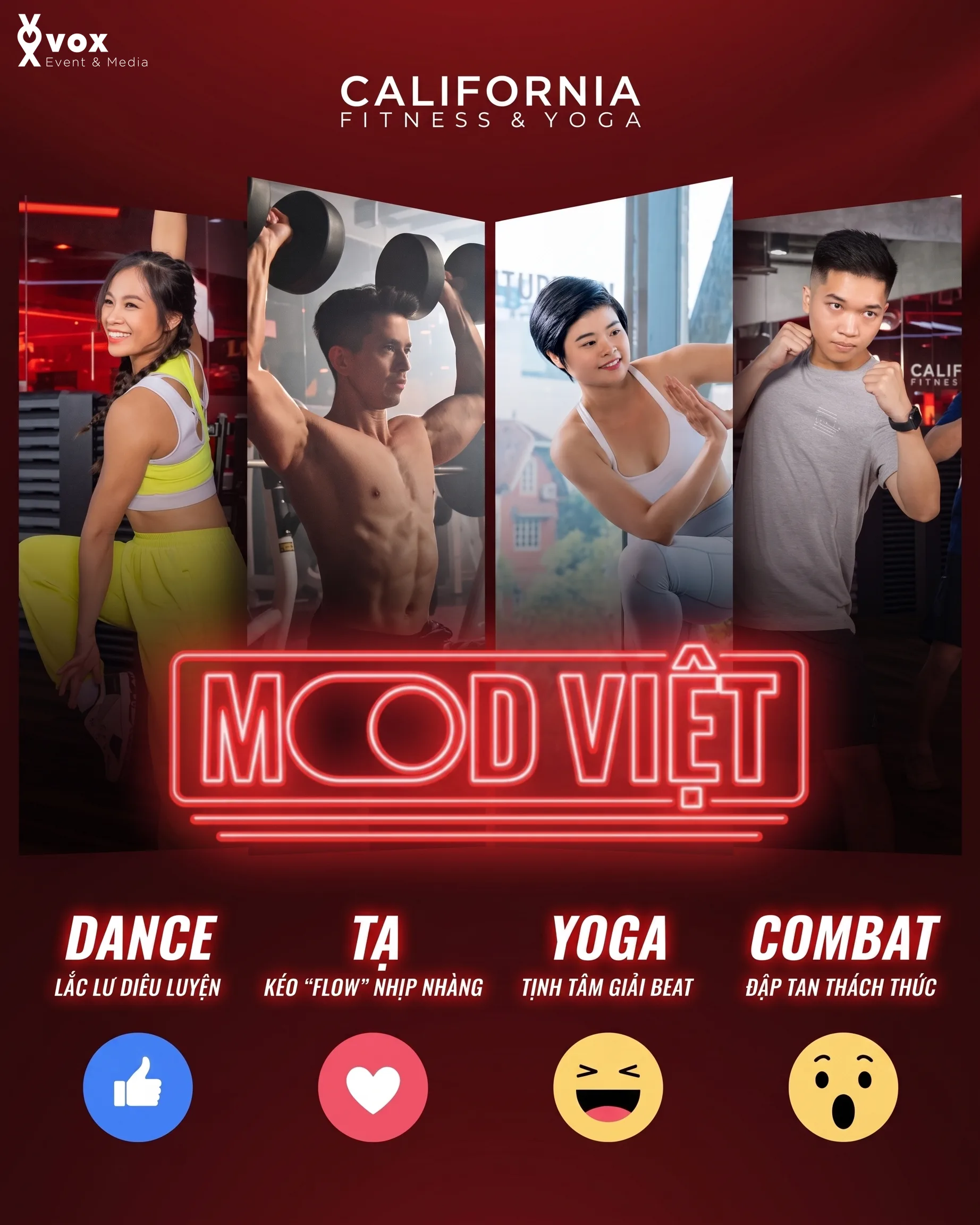 California Fitness Social Media Campaign – content direction dựa trên insight lifestyle và fitness