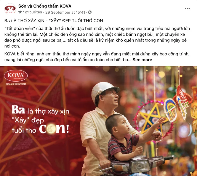 KOVA Paint – digital brief và social content direction cho ngành sơn/chống thấm