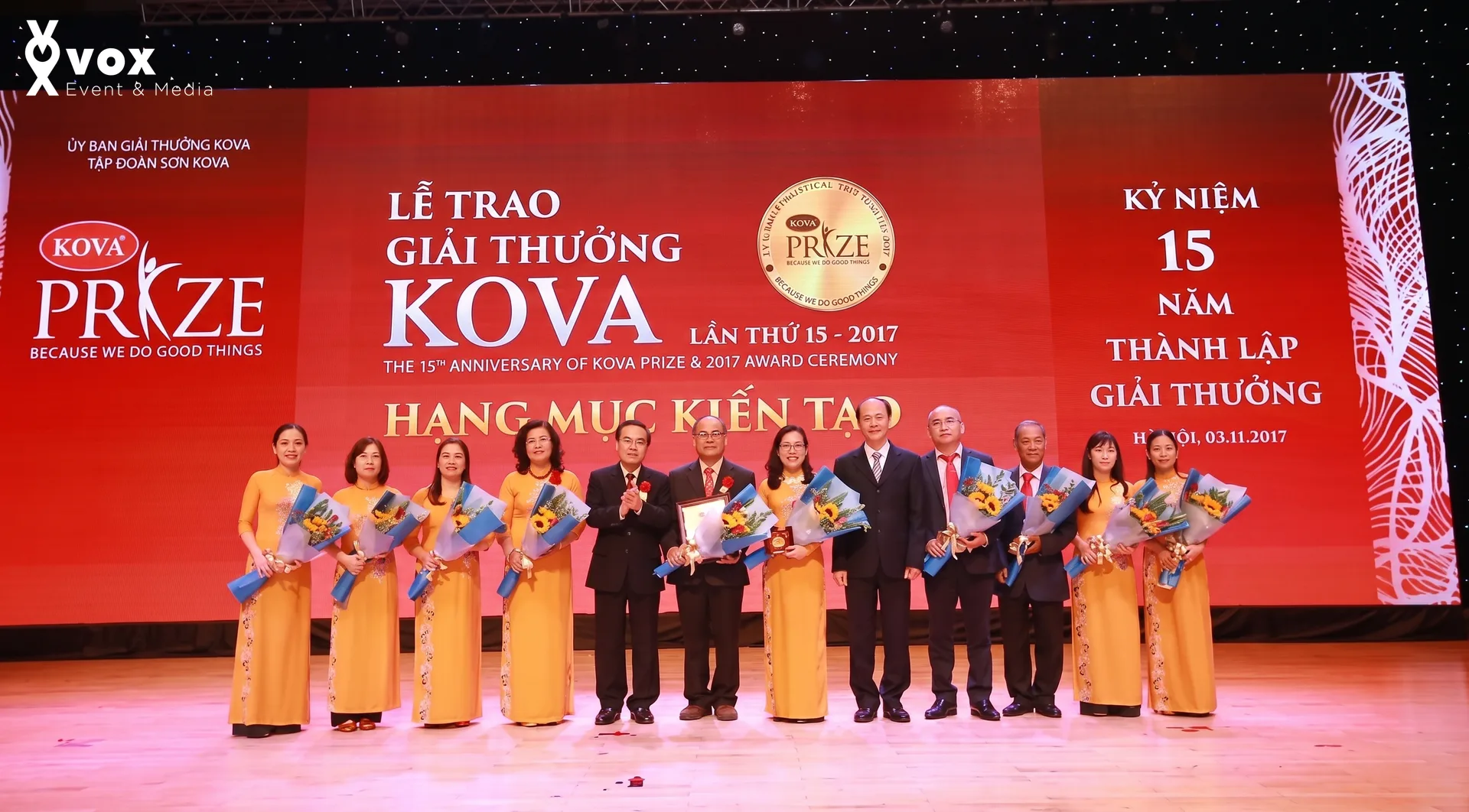 KOVA Prize 15th – sân khấu và không gian lễ trao giải